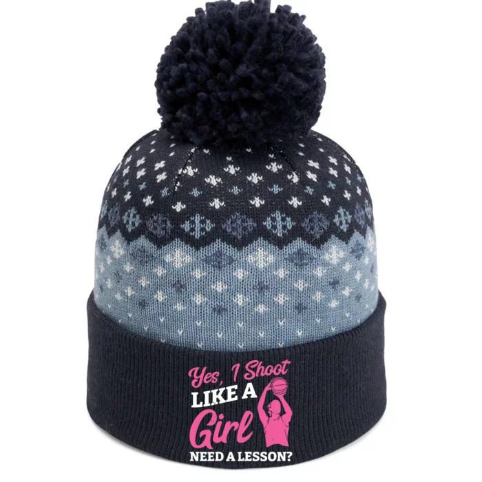 Playing Basketball Like A Girl Baller Basketball Player Girl The Baniff Cuffed Pom Beanie