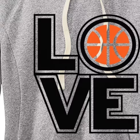 Player Basketball Love Heart Apparel Funny Valentines Day Women's Fleece Hoodie