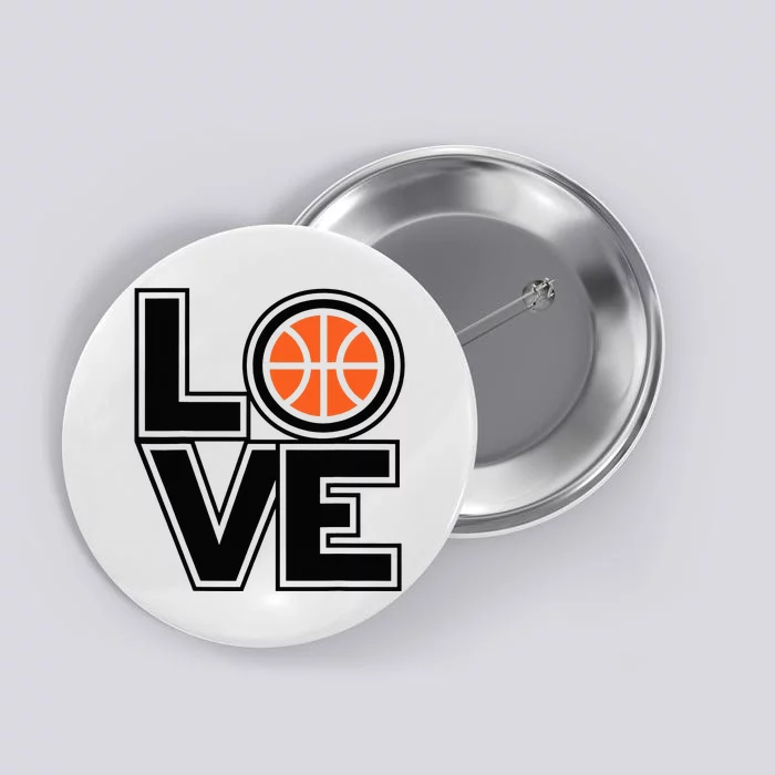 Player Basketball Love Heart Apparel Funny Valentines Day Button