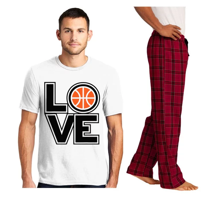 Player Basketball Love Heart Apparel Funny Valentines Day Pajama Set