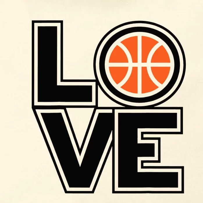 Player Basketball Love Heart Apparel Funny Zip Tote Bag