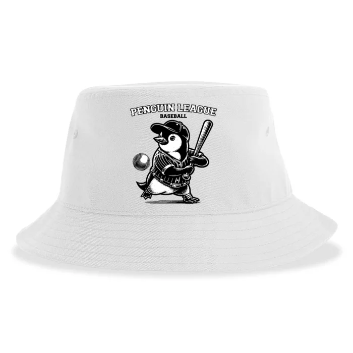 Penguin Baseball League Sustainable Bucket Hat