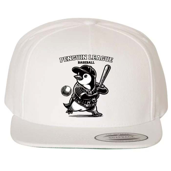 Penguin Baseball League Wool Snapback Cap