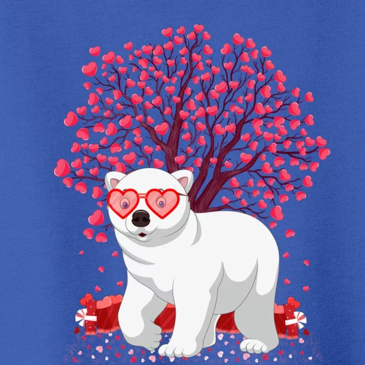 Polar Bear Lover Heart Tree Polar Bear Valentine's Day Gift Toddler T-Shirt