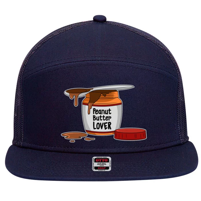 Peanut Butter Lover Costume Peanut Butter Cute Gift 7 Panel Mesh Trucker Snapback Hat