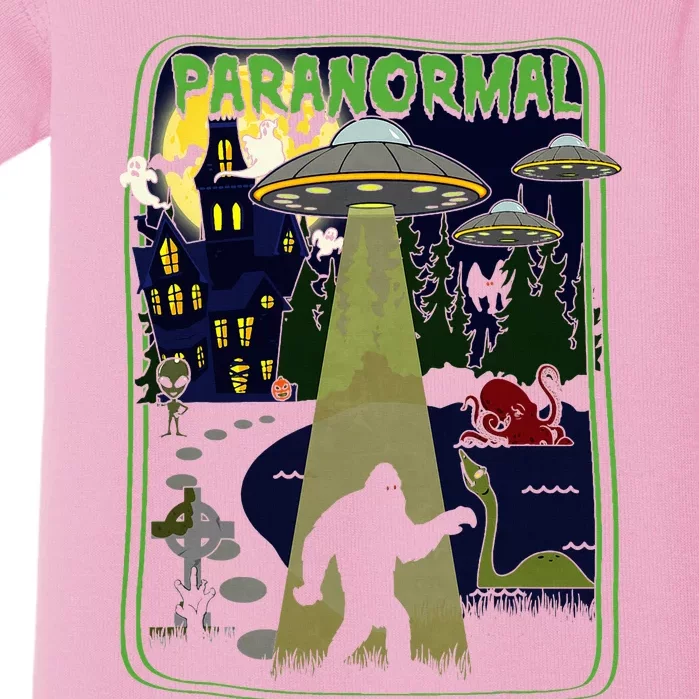 Paranormal Bigfoot Loch Ness Mothman Aliens Baby Bodysuit