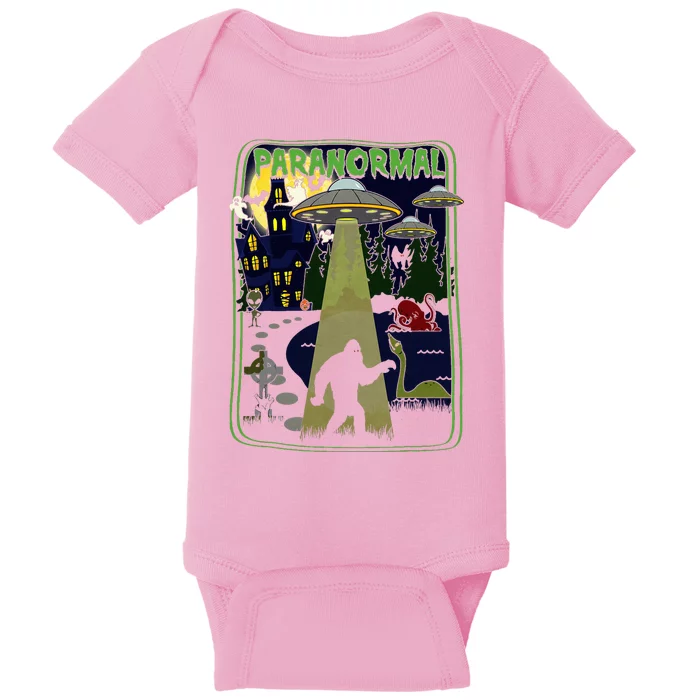 Paranormal Bigfoot Loch Ness Mothman Aliens Baby Bodysuit