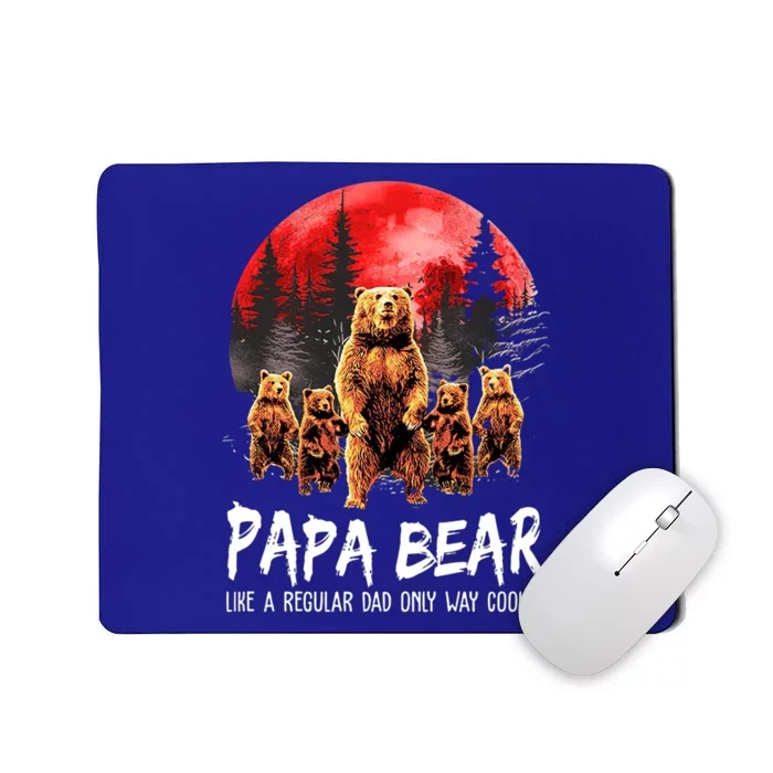 Papa Bear Like A Regular Grandpa Only Way Cooler Bear Gift Mousepad