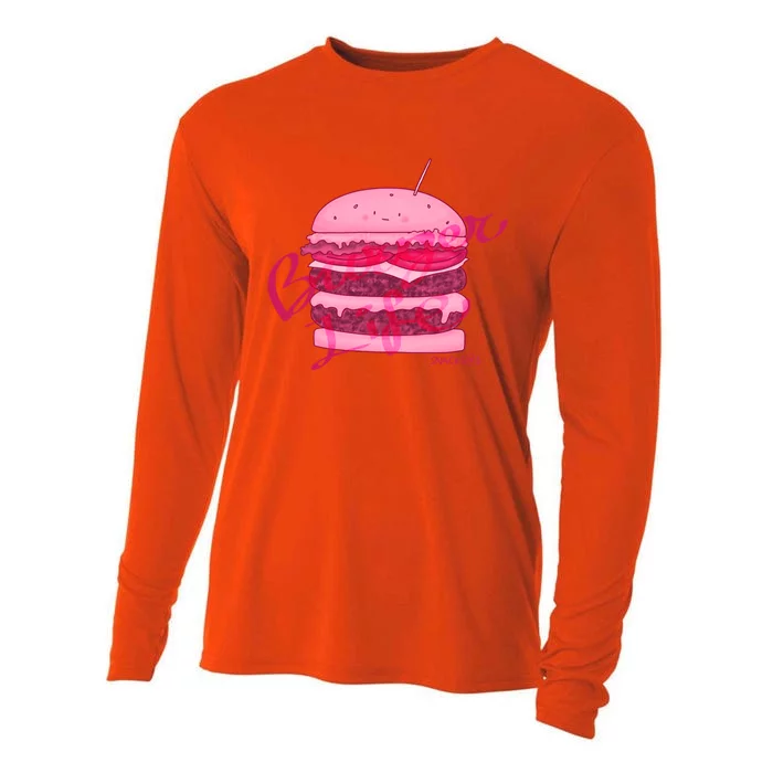 Pink Burger Life Cooling Performance Long Sleeve Crew