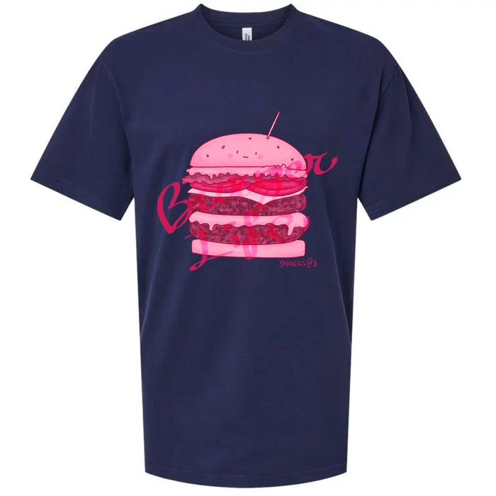 Pink Burger Life Sueded Cloud Jersey T-Shirt