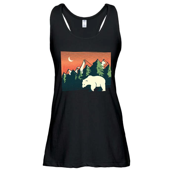 Polar Bear Landscape Ladies Essential Flowy Tank