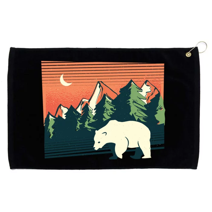 Polar Bear Landscape Grommeted Golf Towel