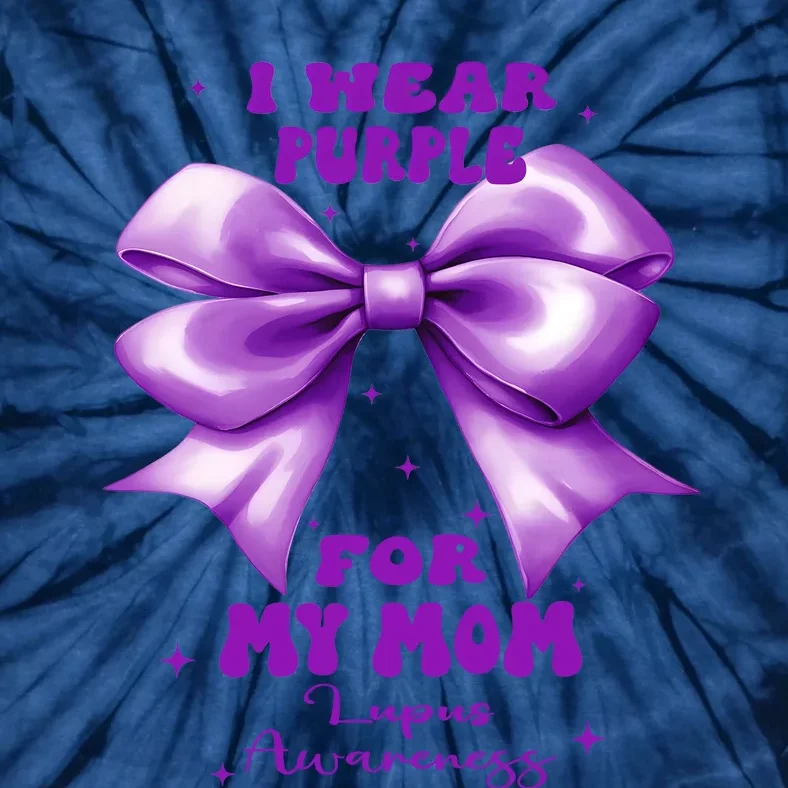 Purple Bow Lupus Awareness For My Mom Tie-Dye T-Shirt