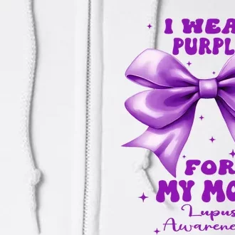 Purple Bow Lupus Awareness For My Mom Full Zip Hoodie