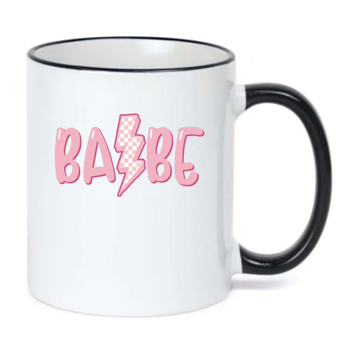 Pink Babe Lightning Bolt Little Black Color Changing Mug