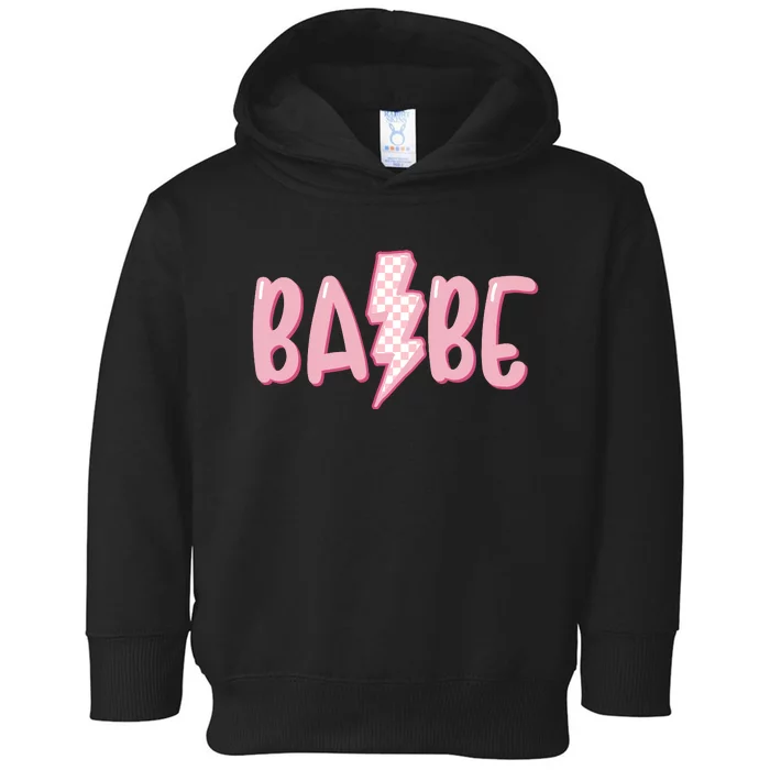 Pink Babe Lightning Bolt Little Toddler Hoodie