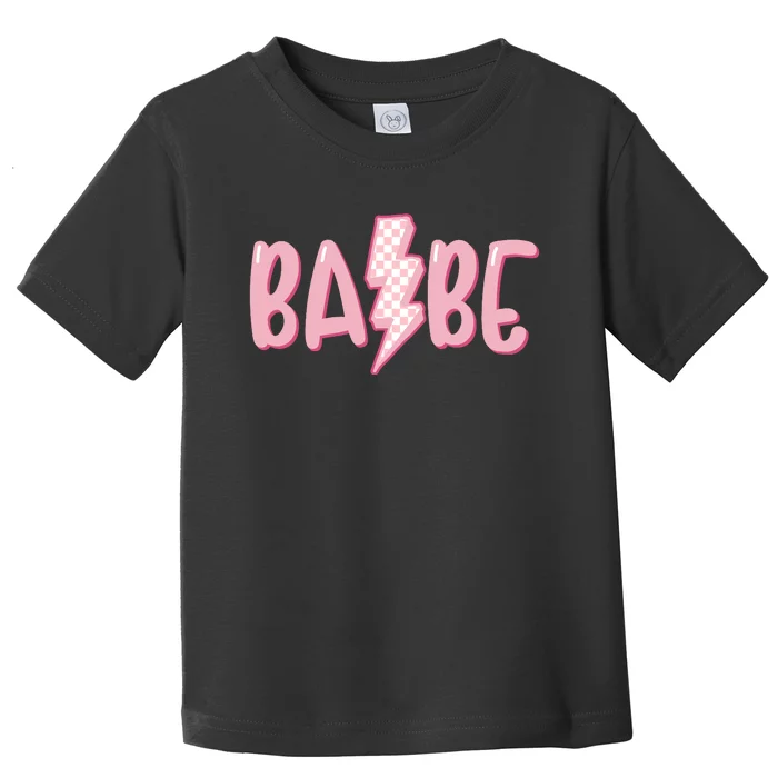 Pink Babe Lightning Bolt Little Toddler T-Shirt