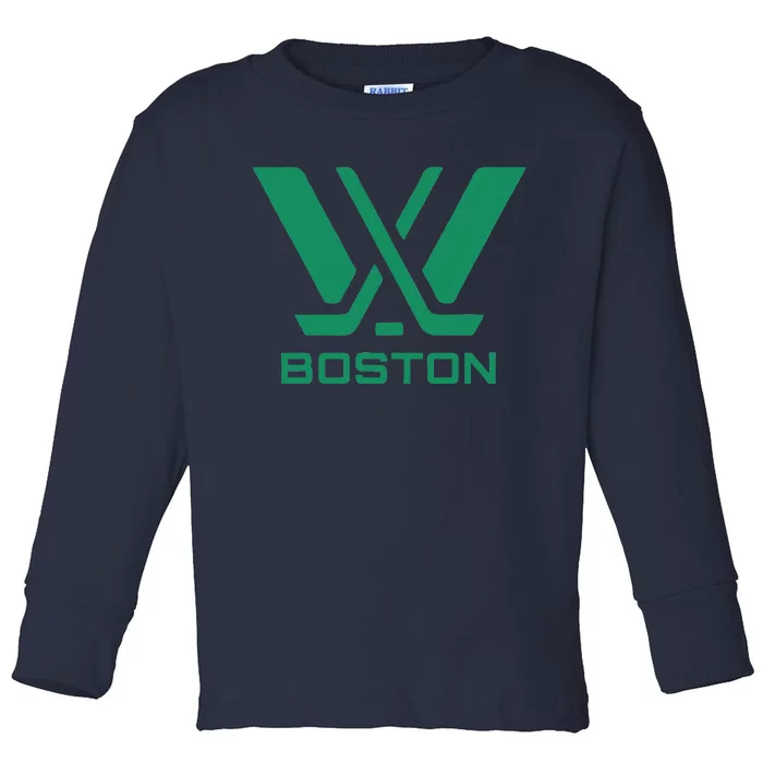 Pwhl Boston Logo Toddler Long Sleeve Shirt