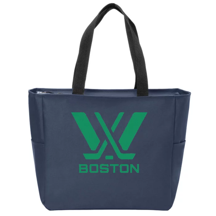 Pwhl Boston Logo Zip Tote Bag