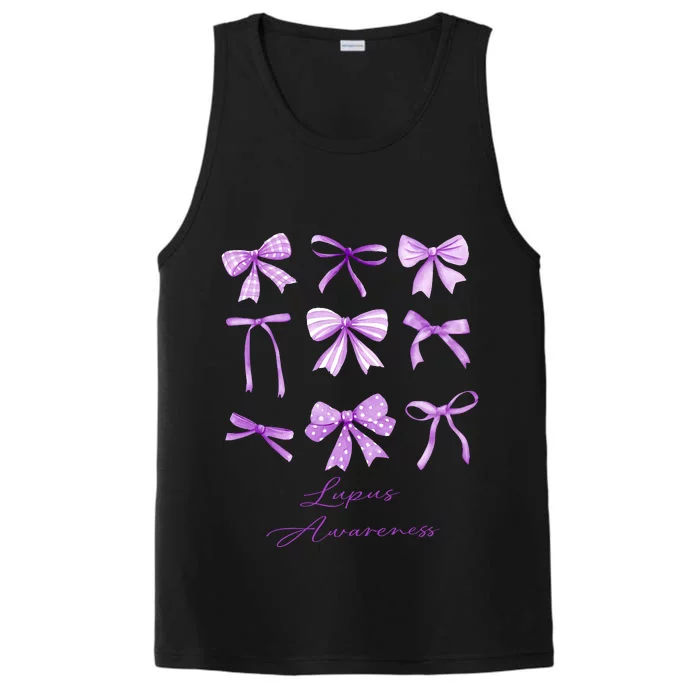 Purple Bow Lupus Awareness Performance Tank