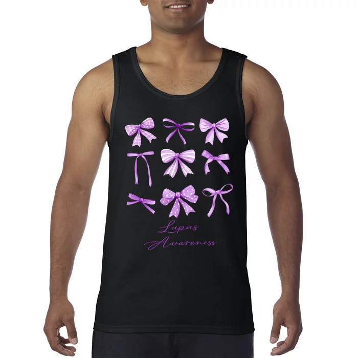 Purple Bow Lupus Awareness Tank Top