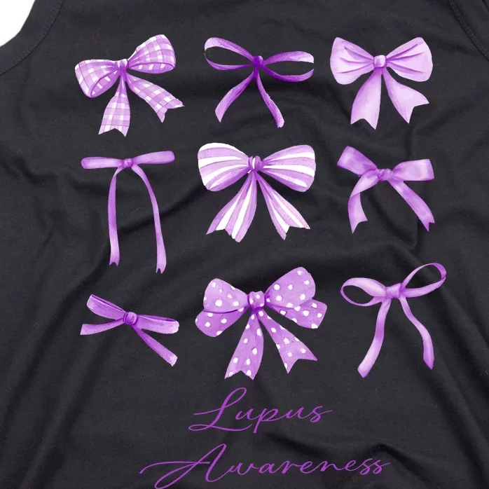 Purple Bow Lupus Awareness Tank Top