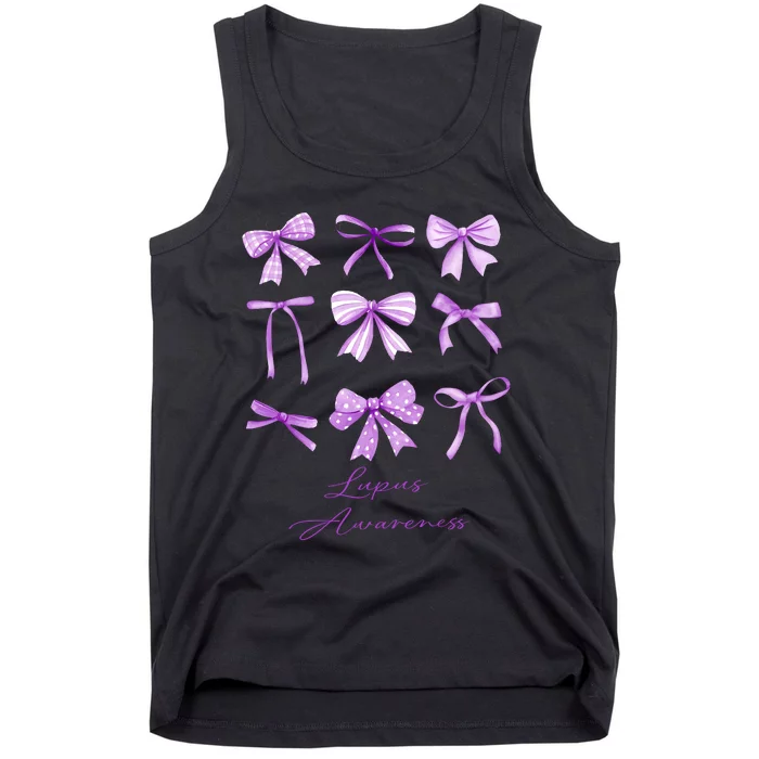 Purple Bow Lupus Awareness Tank Top