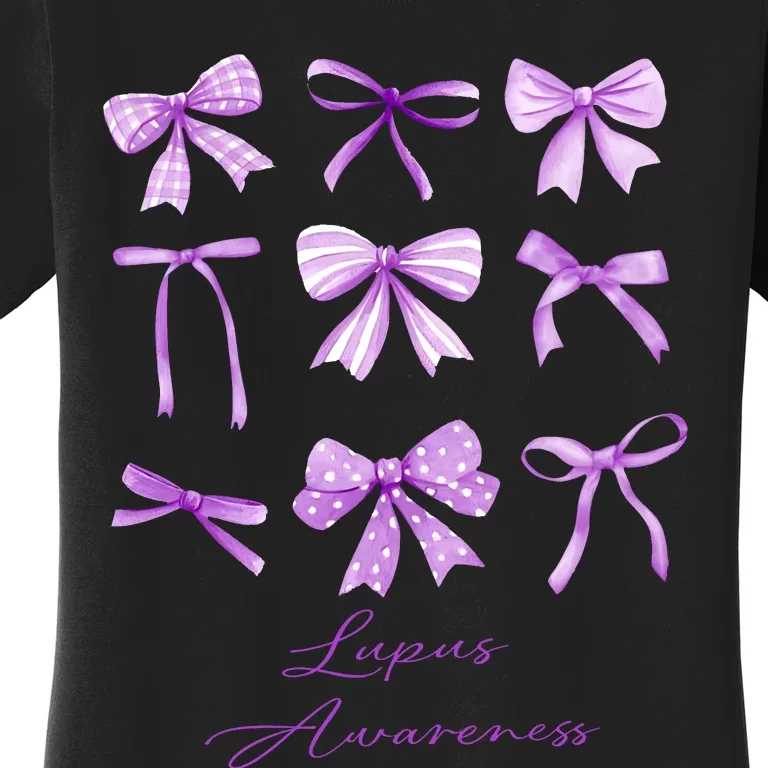 Purple Bow Lupus Awareness Women's T-Shirt