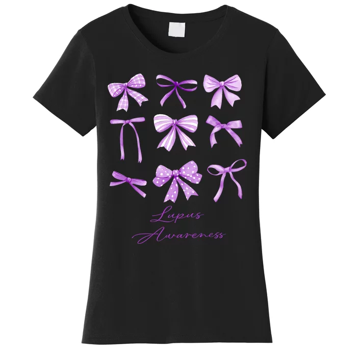 Purple Bow Lupus Awareness Women's T-Shirt