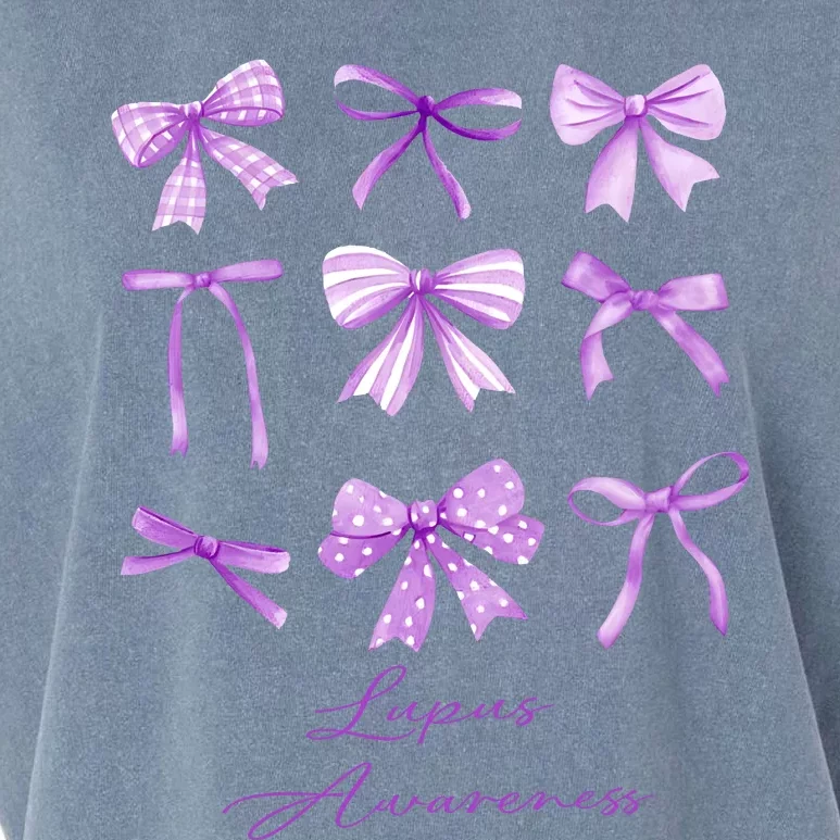 Purple Bow Lupus Awareness Garment-Dyed Women's Muscle Tee