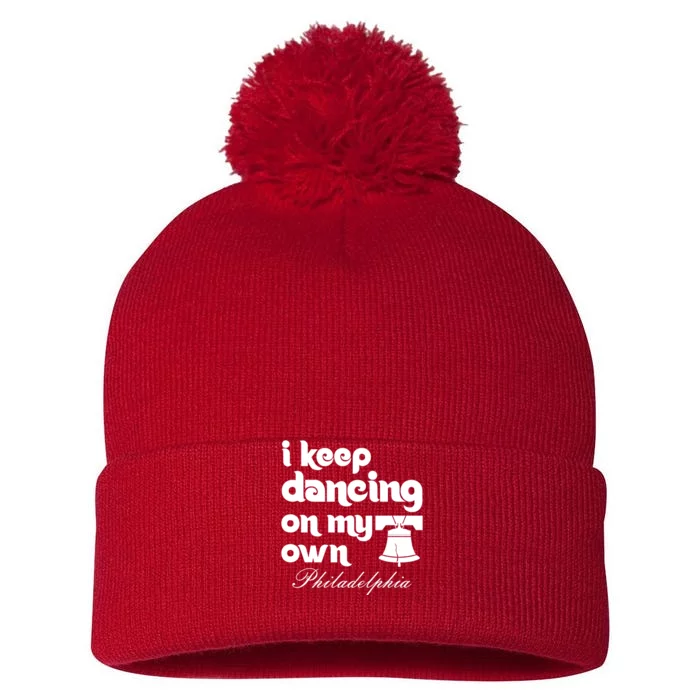 Philly Baseball Lovers Fans Keep I Keep Dancing On My Own Pom Pom 12in Knit Beanie