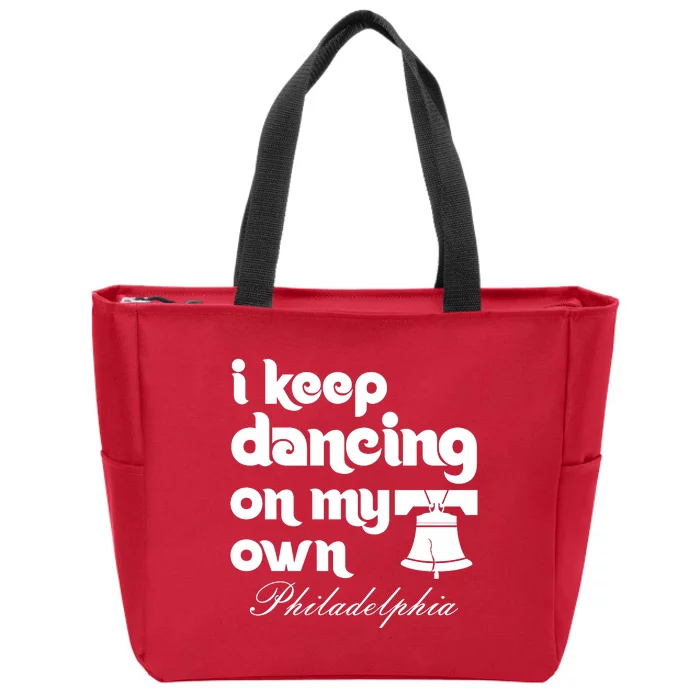 Philly Baseball Lovers Fans Keep I Keep Dancing On My Own Zip Tote Bag