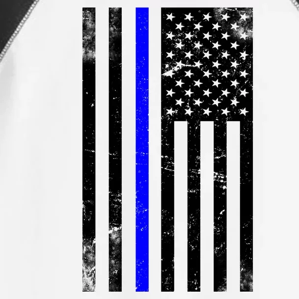 Police Blue Line American Flag Toddler Fine Jersey T-Shirt