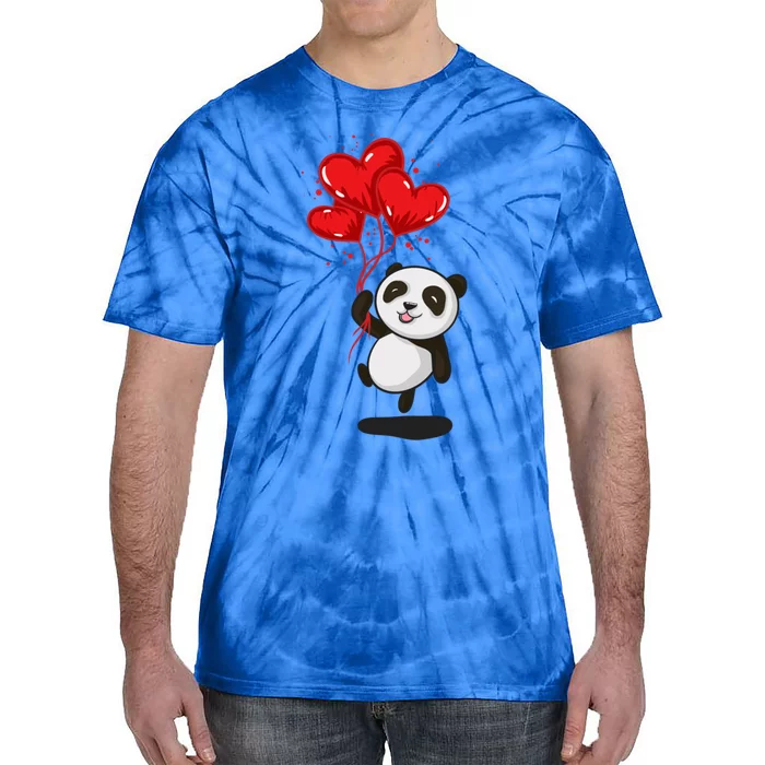 Panda Bear Love Valentines Day Gift Tie-Dye T-Shirt