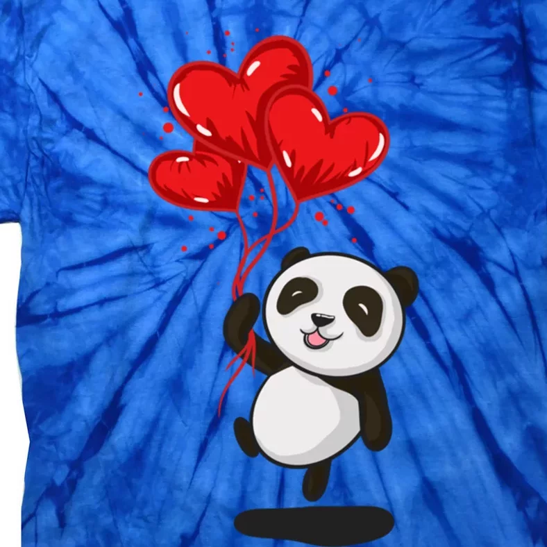 Panda Bear Love Valentines Day Gift Tie-Dye T-Shirt