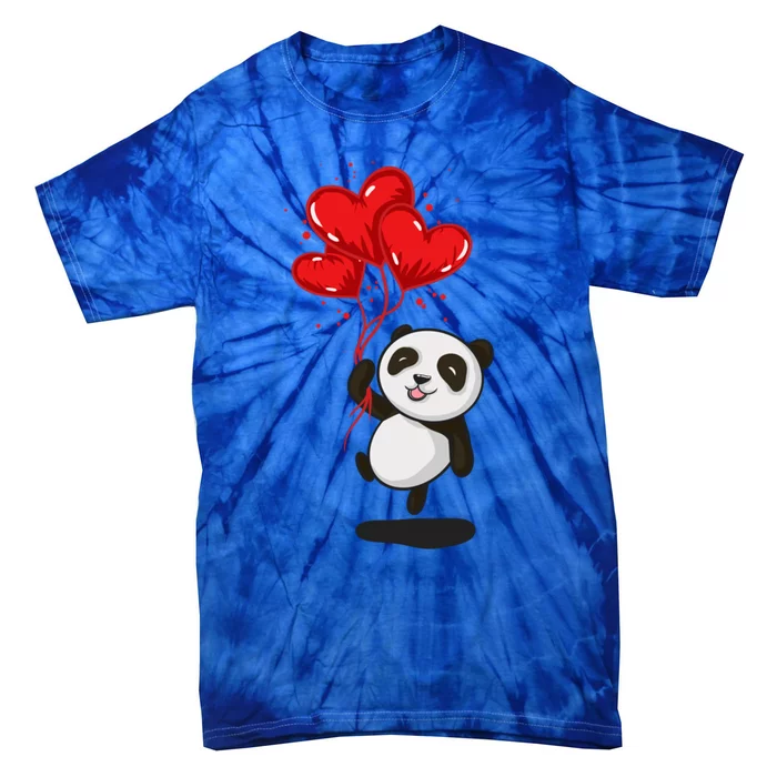 Panda Bear Love Valentines Day Gift Tie-Dye T-Shirt