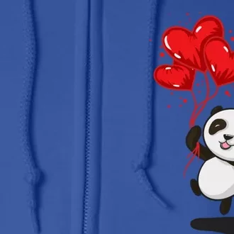 Panda Bear Love Valentines Day Gift Full Zip Hoodie