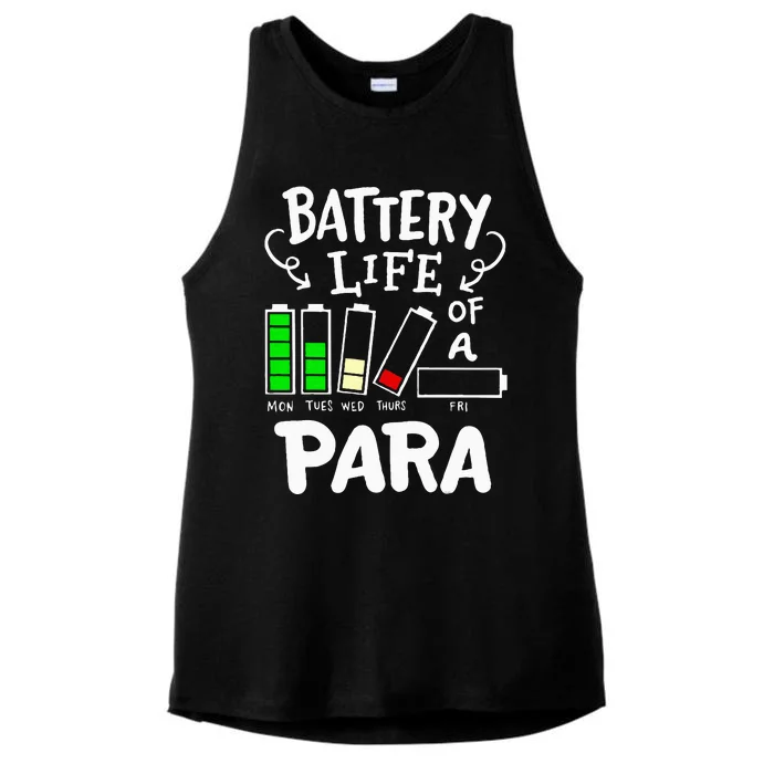 Para Battery Life Of A Para Ladies Tri-Blend Wicking Tank