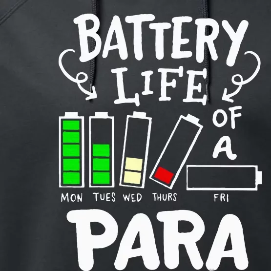 Para Battery Life Of A Para Performance Fleece Hoodie