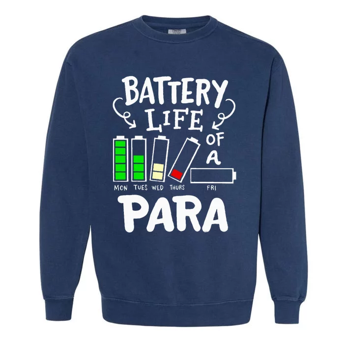 Para Battery Life Of A Para Garment-Dyed Sweatshirt