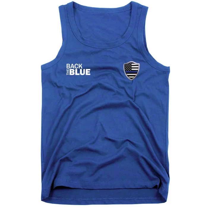 Police Blue Line Us Flag Police Shield Blue Lives Matter Gift Tank Top