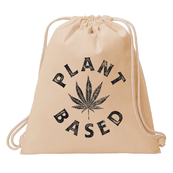 Plant Based Marijuana Leaf Weed Cannabis Pot Smoker Drawstring Bag