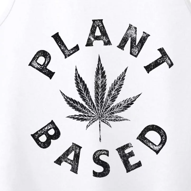 Plant Based Marijuana Leaf Weed Cannabis Pot Smoker Performance Tank