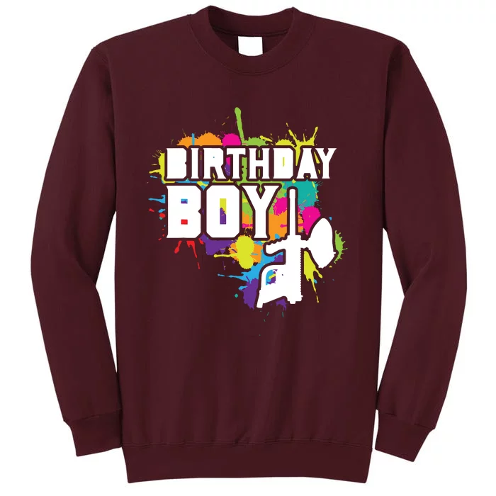 Paintball Birthday Matching Family Set Outfit Premium Tall Sweatshirt