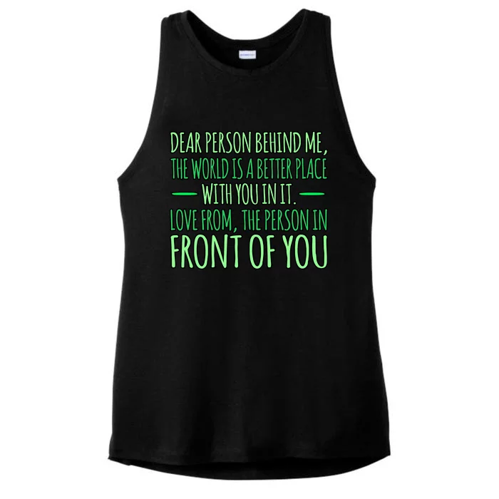 Person Behind Me Mental Health Awareness Supporter Graphic Ladies Tri-Blend Wicking Tank