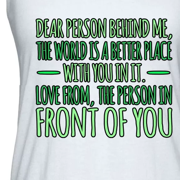 Person Behind Me Mental Health Awareness Supporter Graphic Ladies Essential Flowy Tank