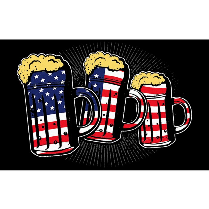 Patriotic Beer Mug American Flag USA 4th of July Merica Gift Bumper Sticker