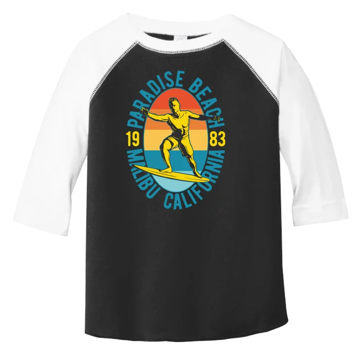 Paradise Beach Malibu California Toddler Fine Jersey T-Shirt