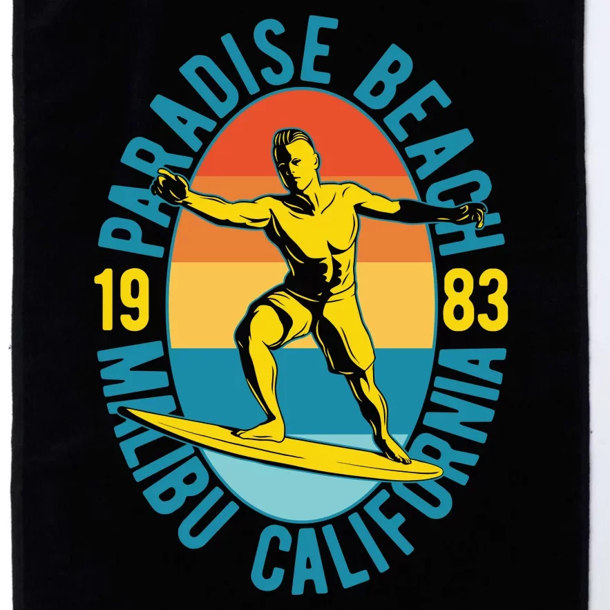 Paradise Beach Malibu California Platinum Collection Golf Towel