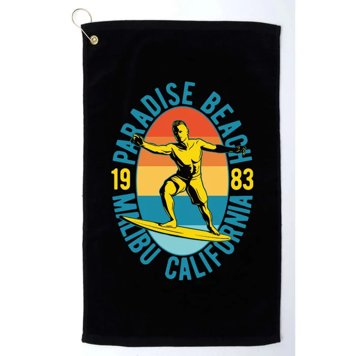 Paradise Beach Malibu California Platinum Collection Golf Towel